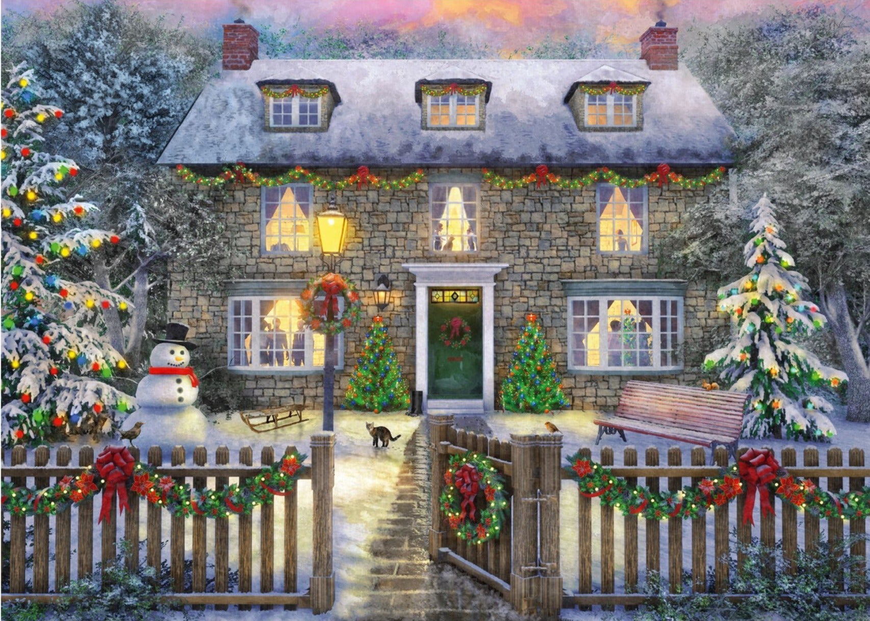 Christmas Cottage 1000 Piece Jigsaw Puzzle
