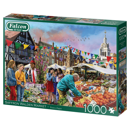 Falcon de luxe  Saffron Walden Market 1000 Piece Jigsaw Puzzle