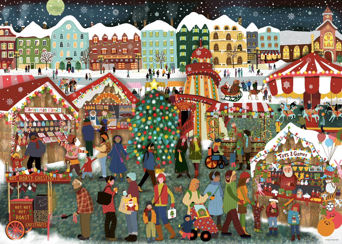 Christmas Market 1000 Piece Jigsaw Puzzle