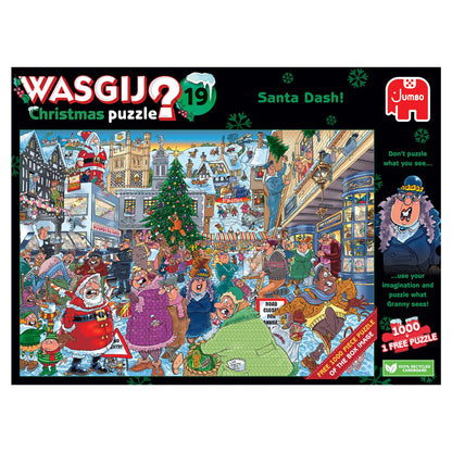 Wasgij Christmas 19 Santa Dash 2 x 1000 Piece Jigsaw Puzzle