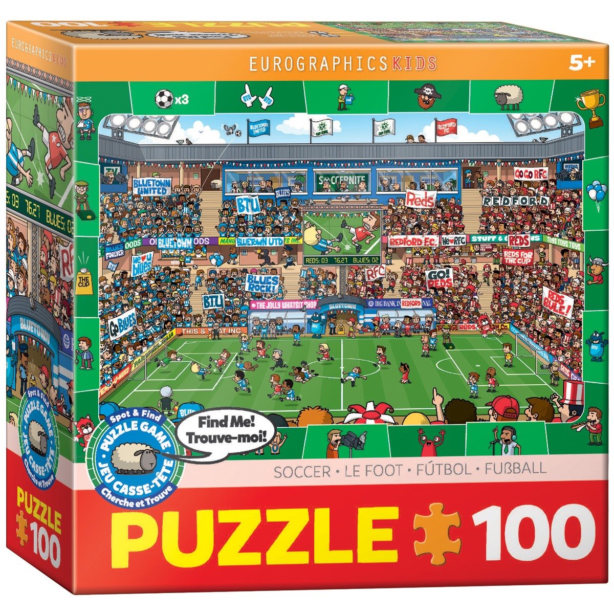 Soccer -Spot & Find 100-Piece Puzzle