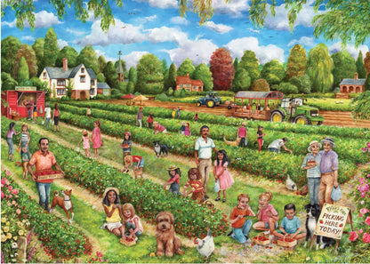 Strawberry Picking 1000 Piece JIgsaw Puzzle