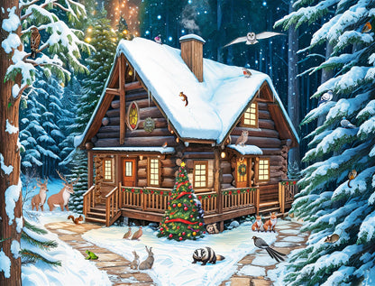 Winter Cabin 1000 Piece Jigsaw Puzzle