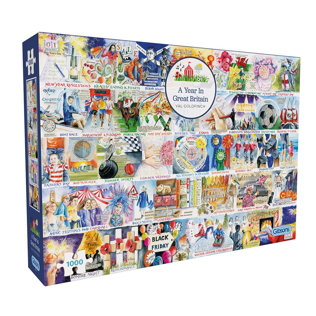 A year in Great Britain 1000 Piece Jigsaw Puzzle