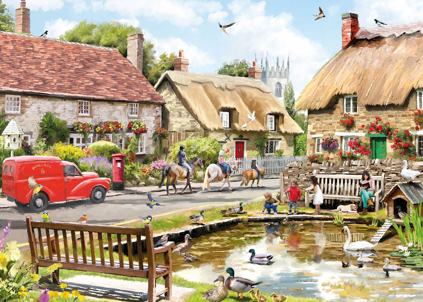 Nostalgic Village 1000 Piece Jigsaw Puzzle