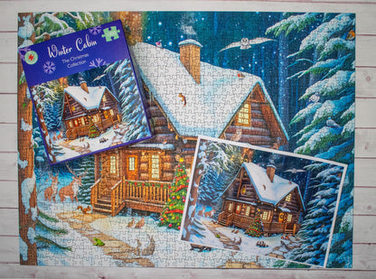 Winter Cabin 1000 Piece Jigsaw Puzzle