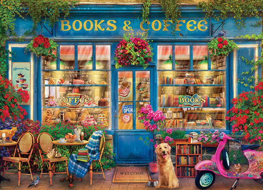 Books and Coffee 1000 Piece Jigsaw Puzzle