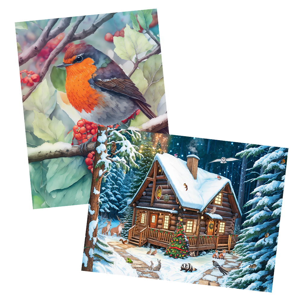 Winter 1000 Piece Jigsaw Puzzle Bundle