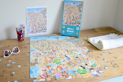 Day at the Beach - Len Epstein 1000 Piece Jigsaw Puzzle