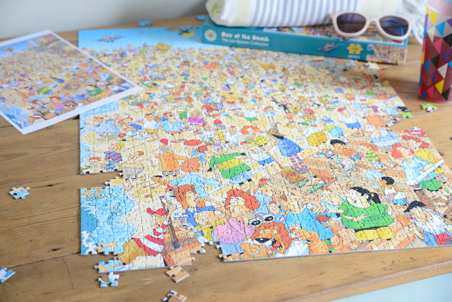 Day at the Beach - Len Epstein 1000 Piece Jigsaw Puzzle