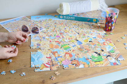 Day at the Beach - Len Epstein 1000 Piece Jigsaw Puzzle