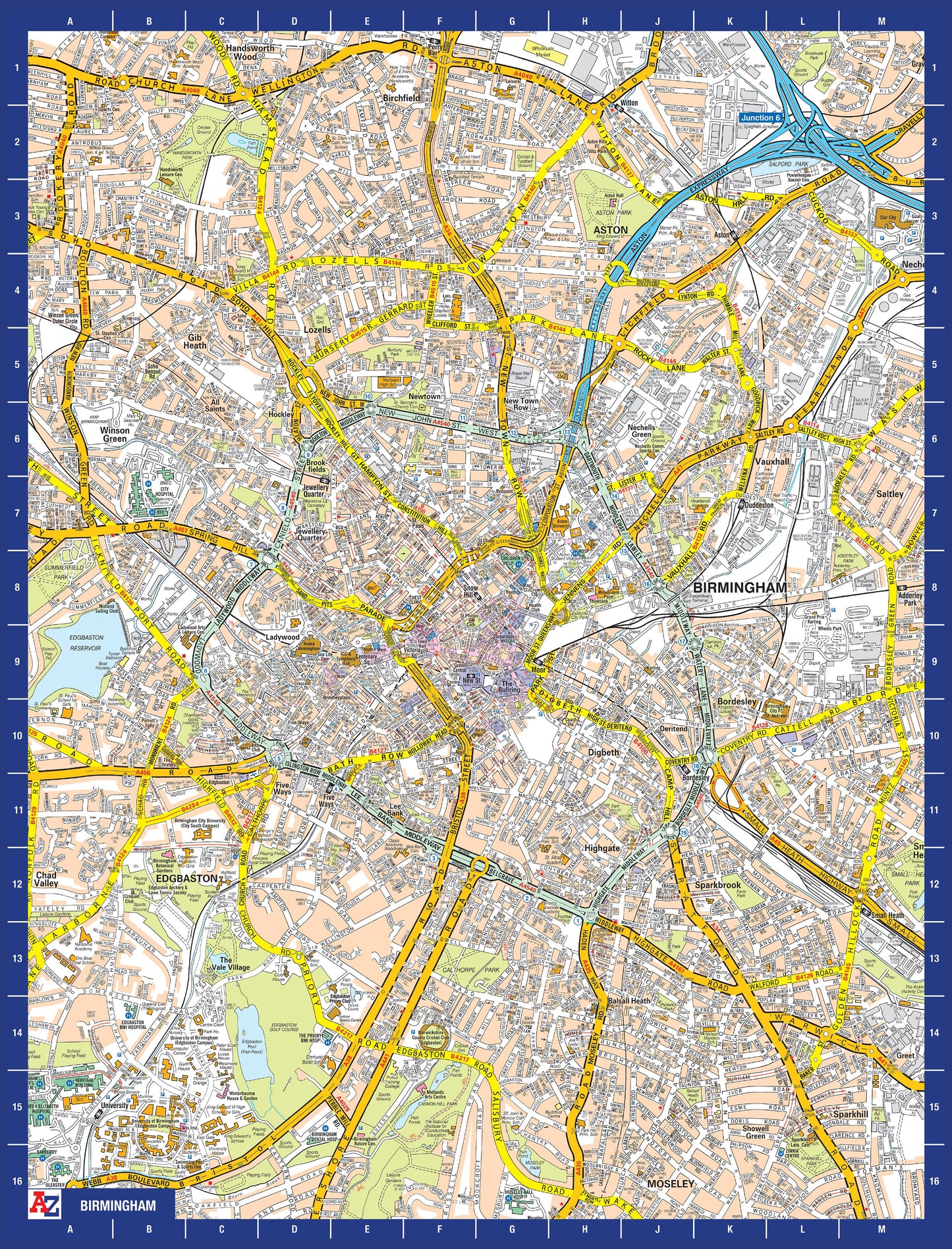 A to Z Map of  Birmingham 1000 Piece Jigsaw