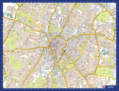 A to Z Map of  Leicester 1000 Piece Jigsaw