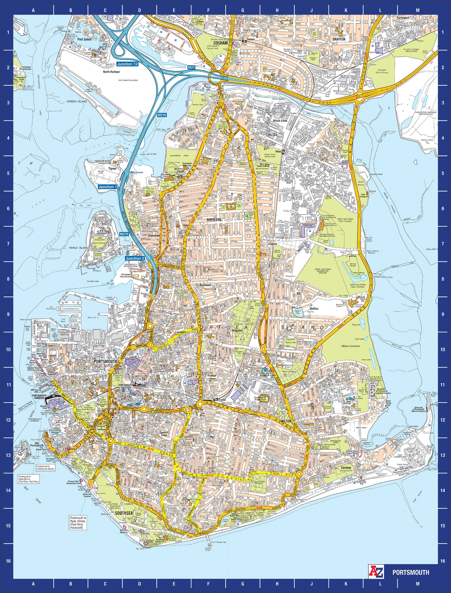 A to Z Map of  Portsmouth 1000 Piece Jigsaw