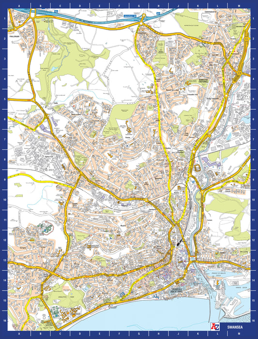 A to Z Map of  Swansea 1000 Piece Jigsaw