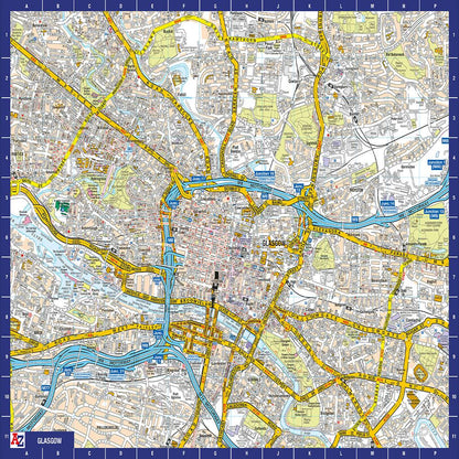 A to Z Map of  Glasgow 1000 Piece Jigsaw