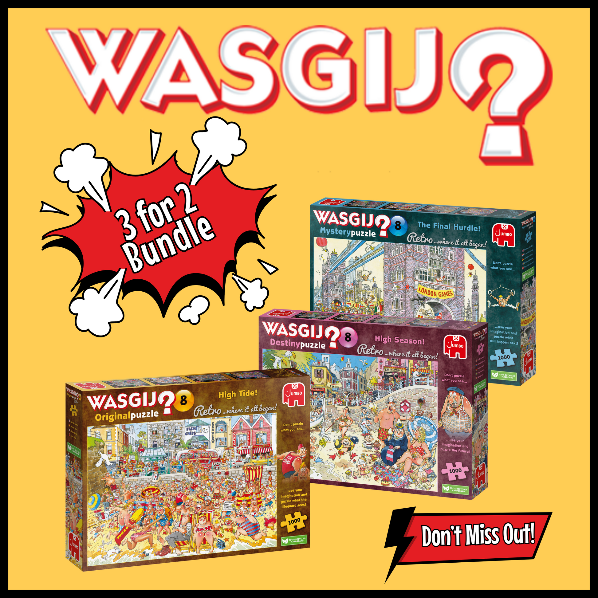 New Puzzles - Retro 3's - Wasgij