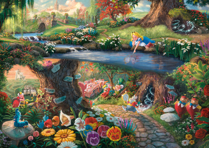 Thomas Kinkade: Disney Alice in Wonderland 1000 Piece Jigsaw Puzzle