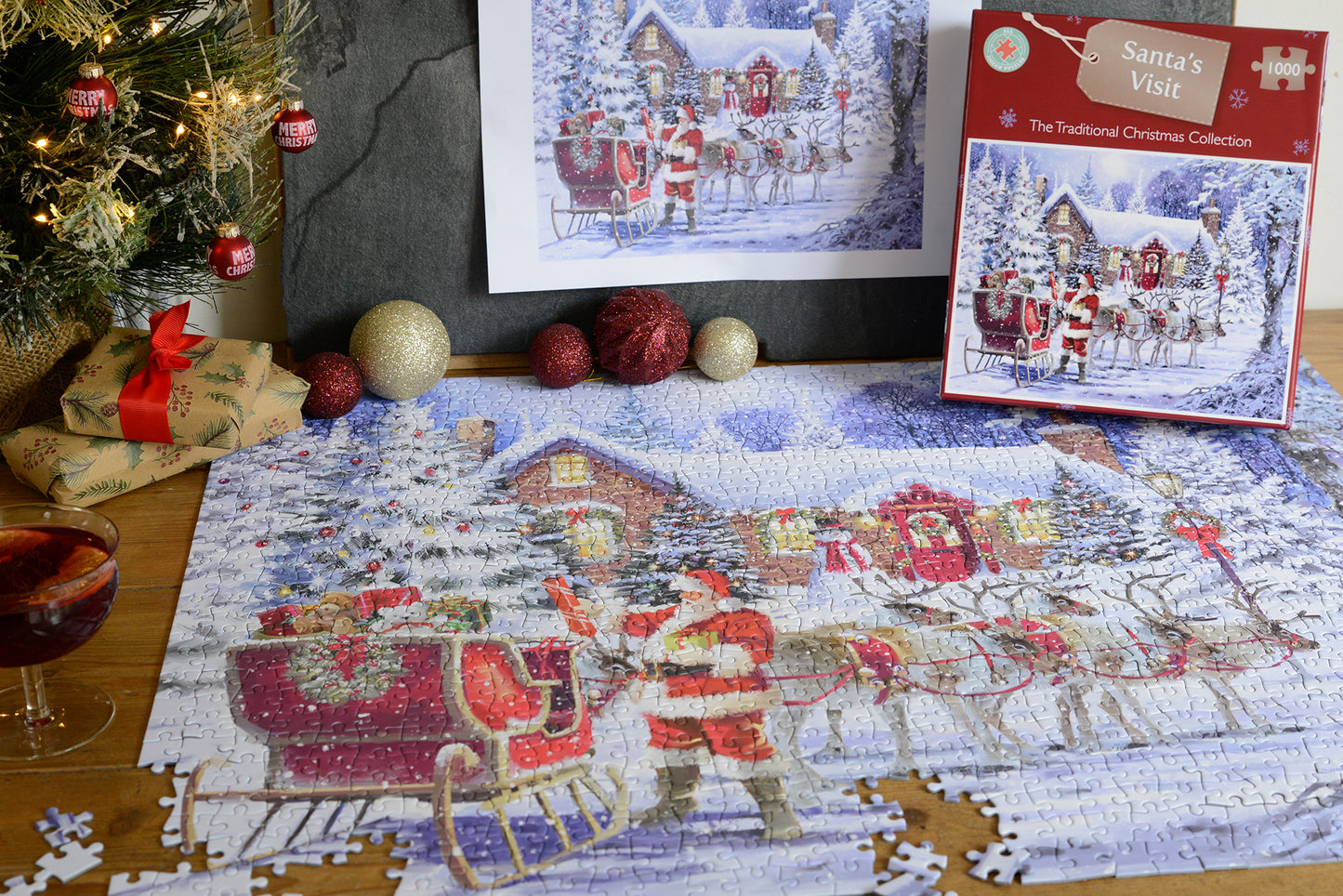 Santa's Visit 1000 Piece Jigsaw Puzzle