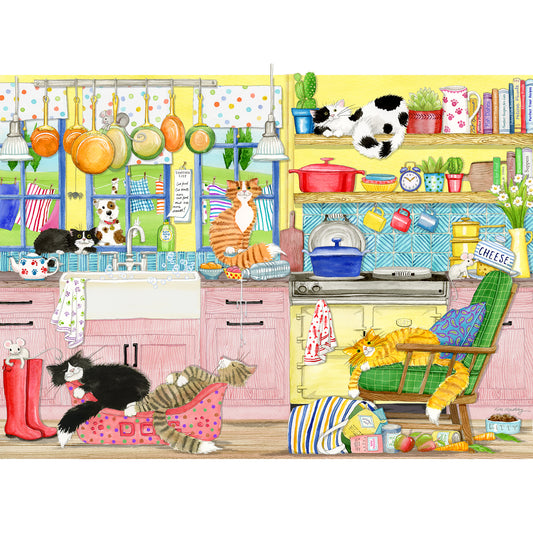 Catastrophe Cottage 4 x 500 Piece Jigsaw Puzzle