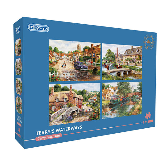 Terry's Waterways 4 x 500 Piece Jigsaw Puzzle