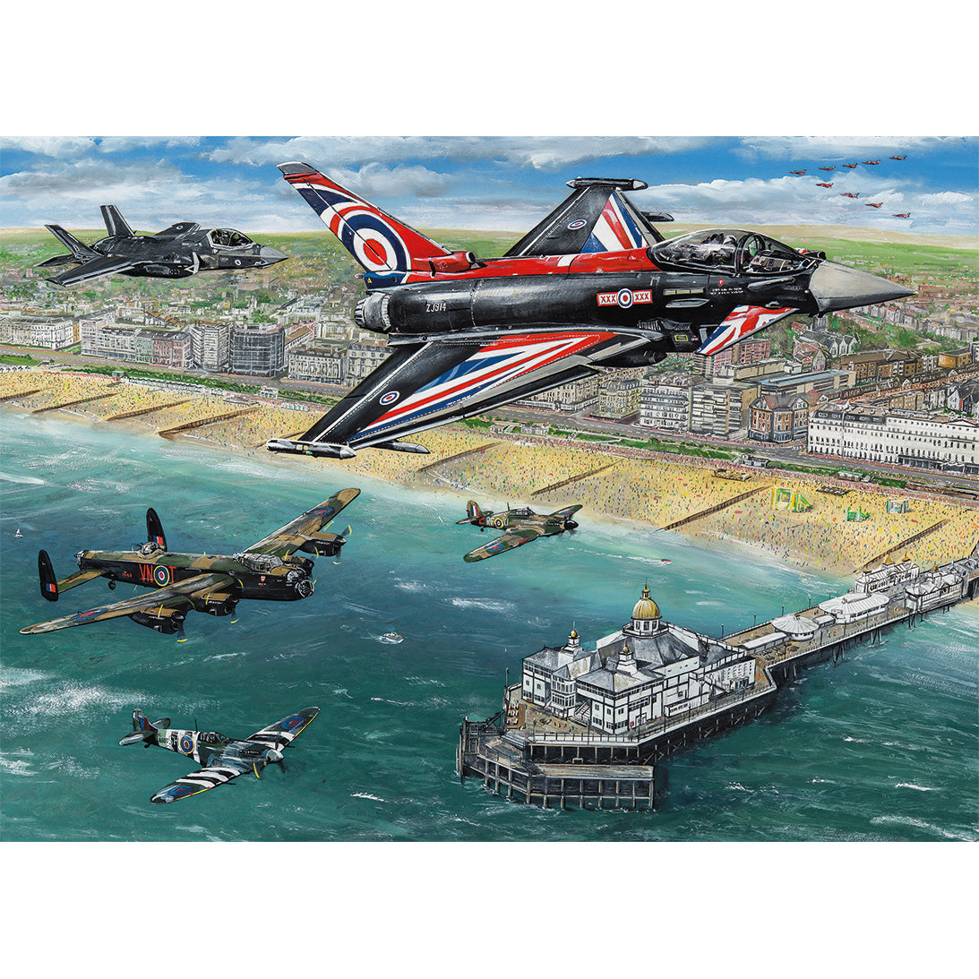 Airshow Over Eastbourne 1000 Piece Jigsaw Puzzle