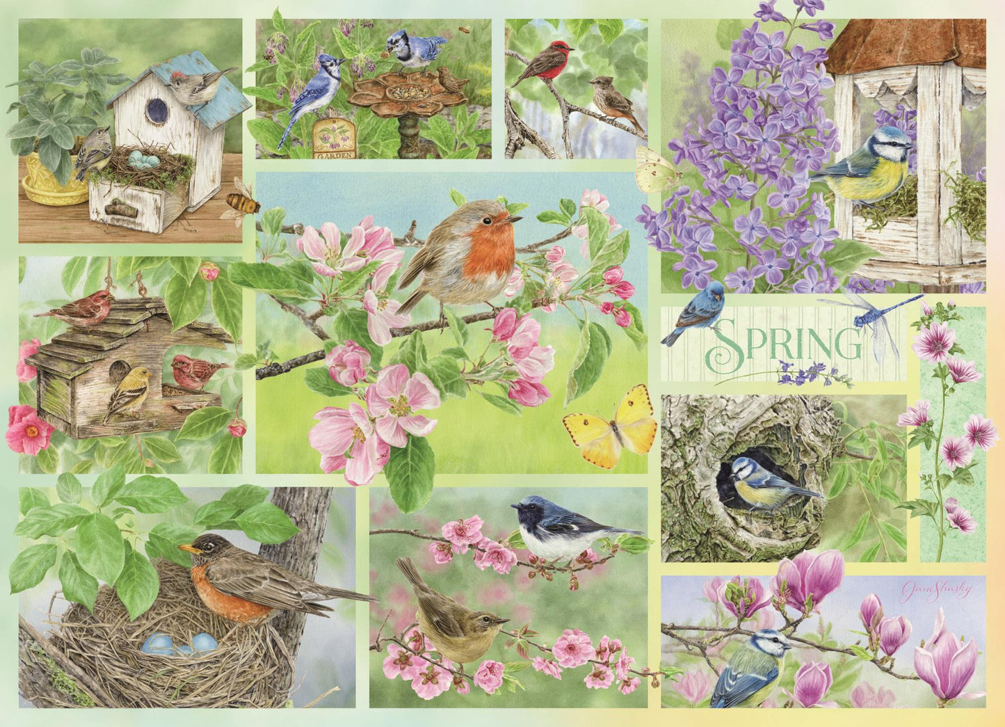 Garden Birds in Spring 500 Piece Jigsaw