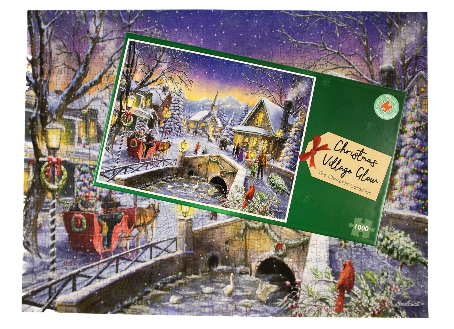 Christmas Village Glow 1000  Piece Jigsaw Puzzle