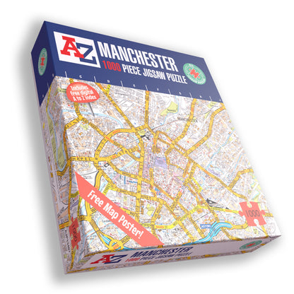 A to Z Map of Manchester 1000 Piece Jigsaw