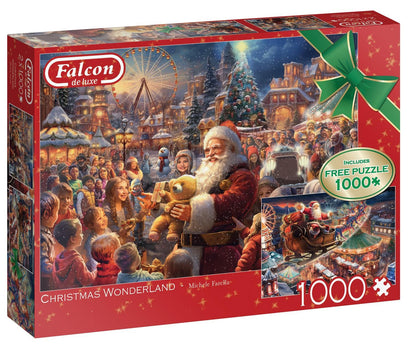 Falcon de luxe  Christmas Wonderland 2 x 1000 Piece Jigsaw Puzzles