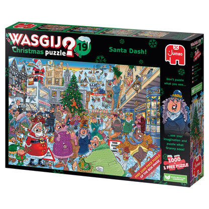 Wasgij Christmas 19 Santa Dash 2 x 1000 Piece Jigsaw Puzzle