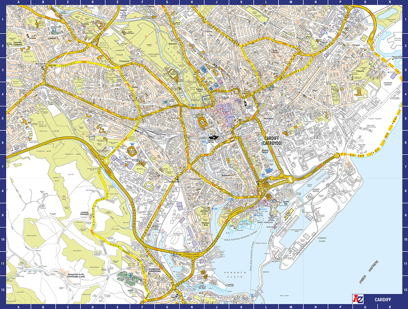 A to Z Map of  Cardiff 1000 Piece Jigsaw