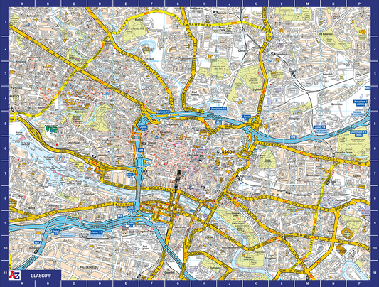 A to Z Map of  Glasgow 1000 Piece Jigsaw