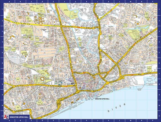 A to Z Map of  Kingston Upon Hull 1000 Piece Jigsaw