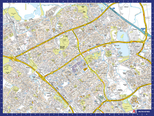 A to Z Map of  Milton Keynes 1000 Piece Jigsaw