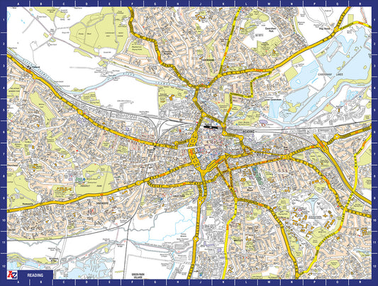 A to Z Map of  Reading 1000 Piece Jigsaw