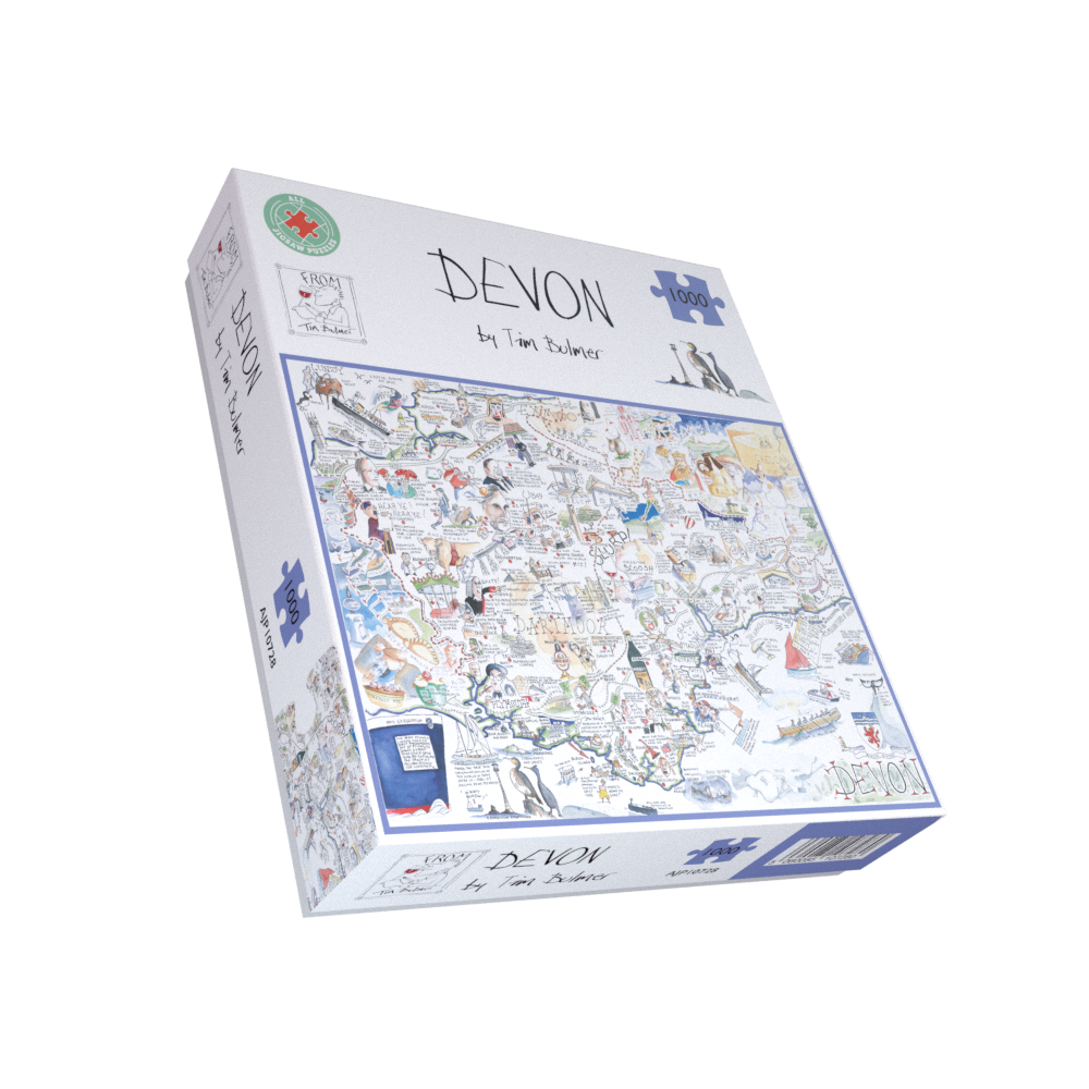 Map of Devon - Tim Bulmer 1000 Piece Jigsaw Puzzle