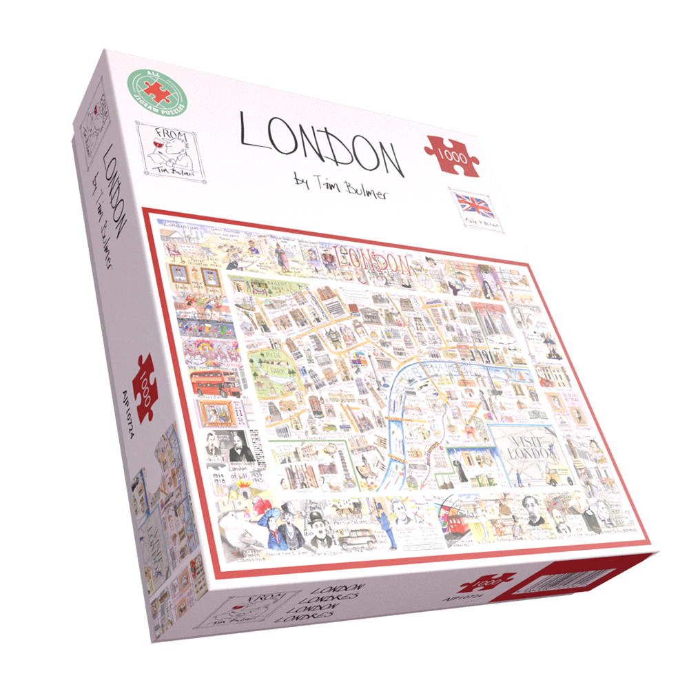 Map of London - Tim Bulmer 1000 Piece Jigsaw Puzzle