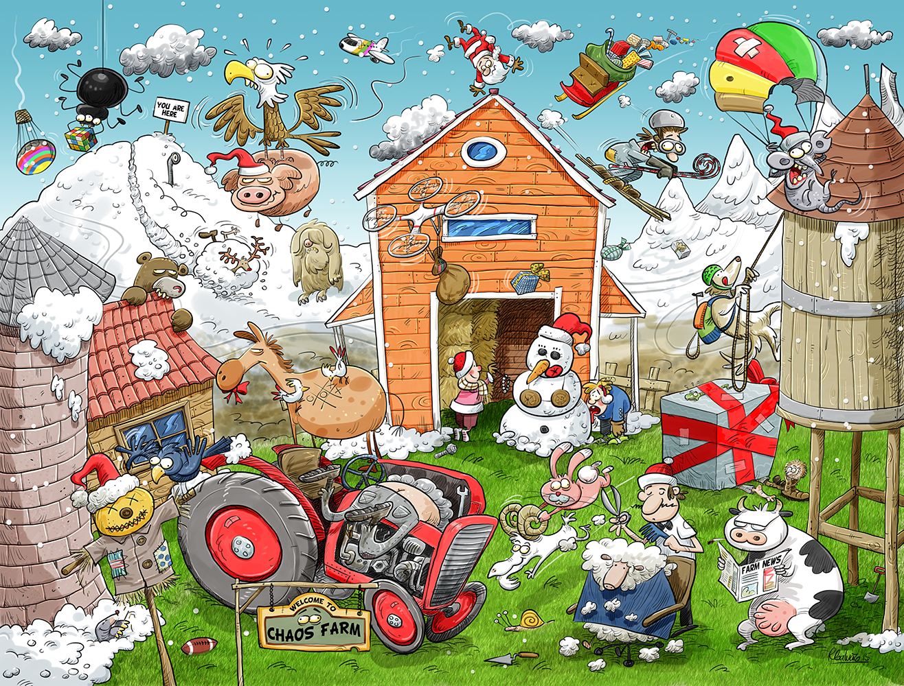 Christmas at Chaos Farm - No.1 500 Piece Jigsaw Puzzle