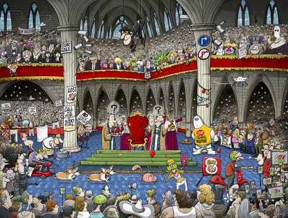 Chaos at the Coronation 1000 Piece Jigsaw Puzzle