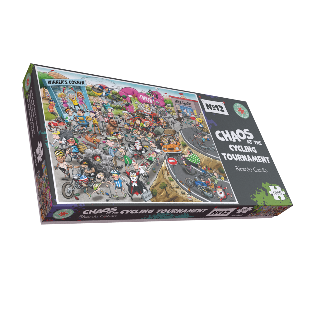 Chaos at the Cycling Tournament - No.12 1000 Piece Jigsaw Puzzle