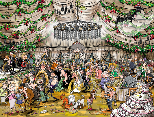 Chaos at the Wedding Reception - No.16 1000 Piece Jigsaw Puzzle