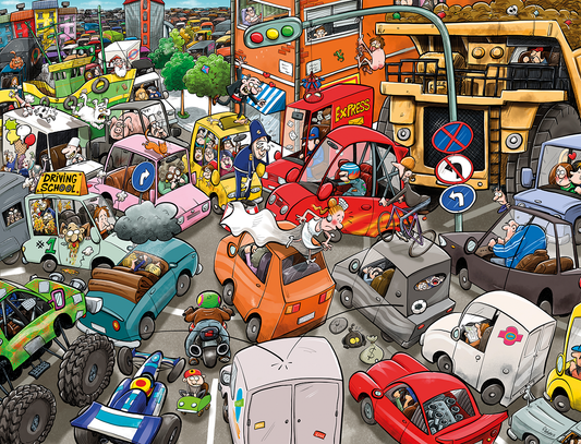 Chaos on the Road - No.13 1000 Piece Jigsaw Puzzle