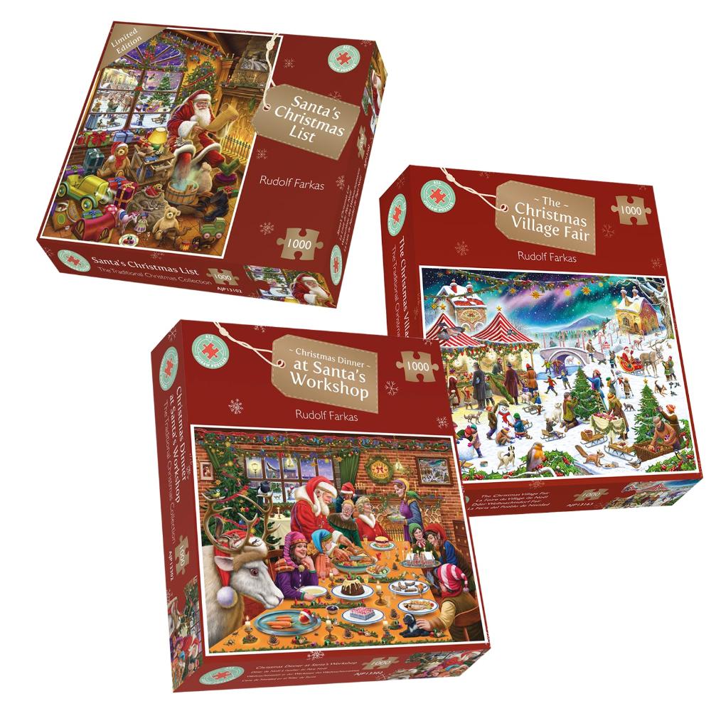 Fantastically Festive Christmas Jigsaw Puzzle Bundle Set