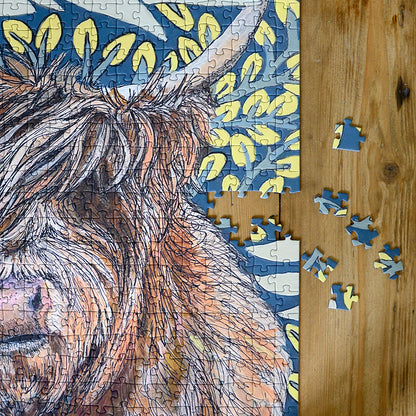 Highland Cow 1000 piece jigsaw puzzle