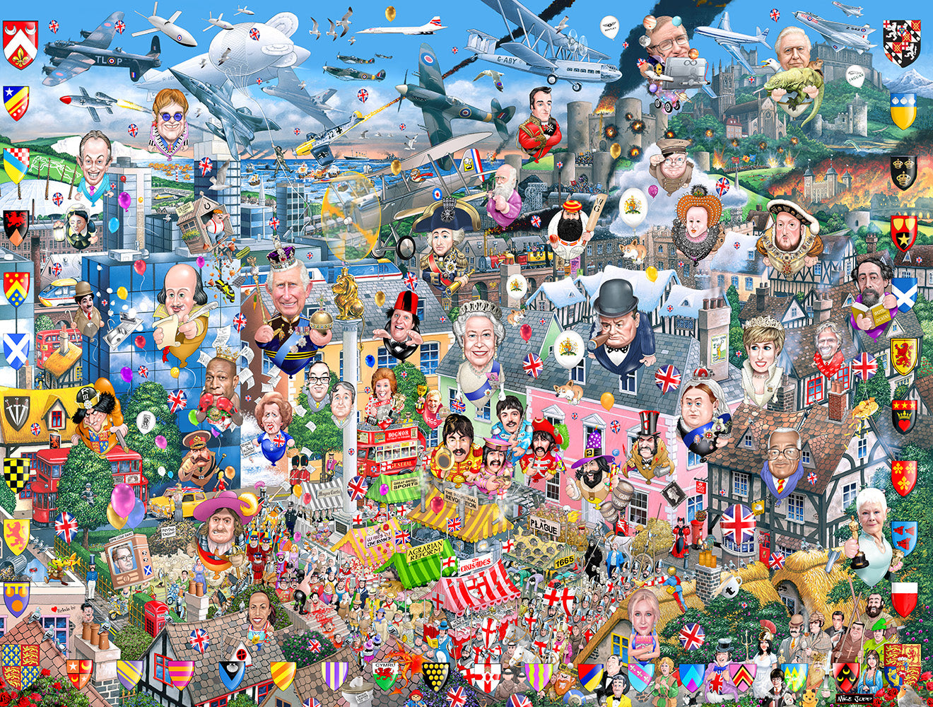 Mike Jupp I Love GB Too! 1000 Piece Jigsaw Puzzle