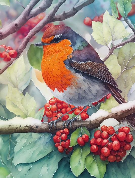 Winter Robin 1000 Piece Jigsaw Puzzle