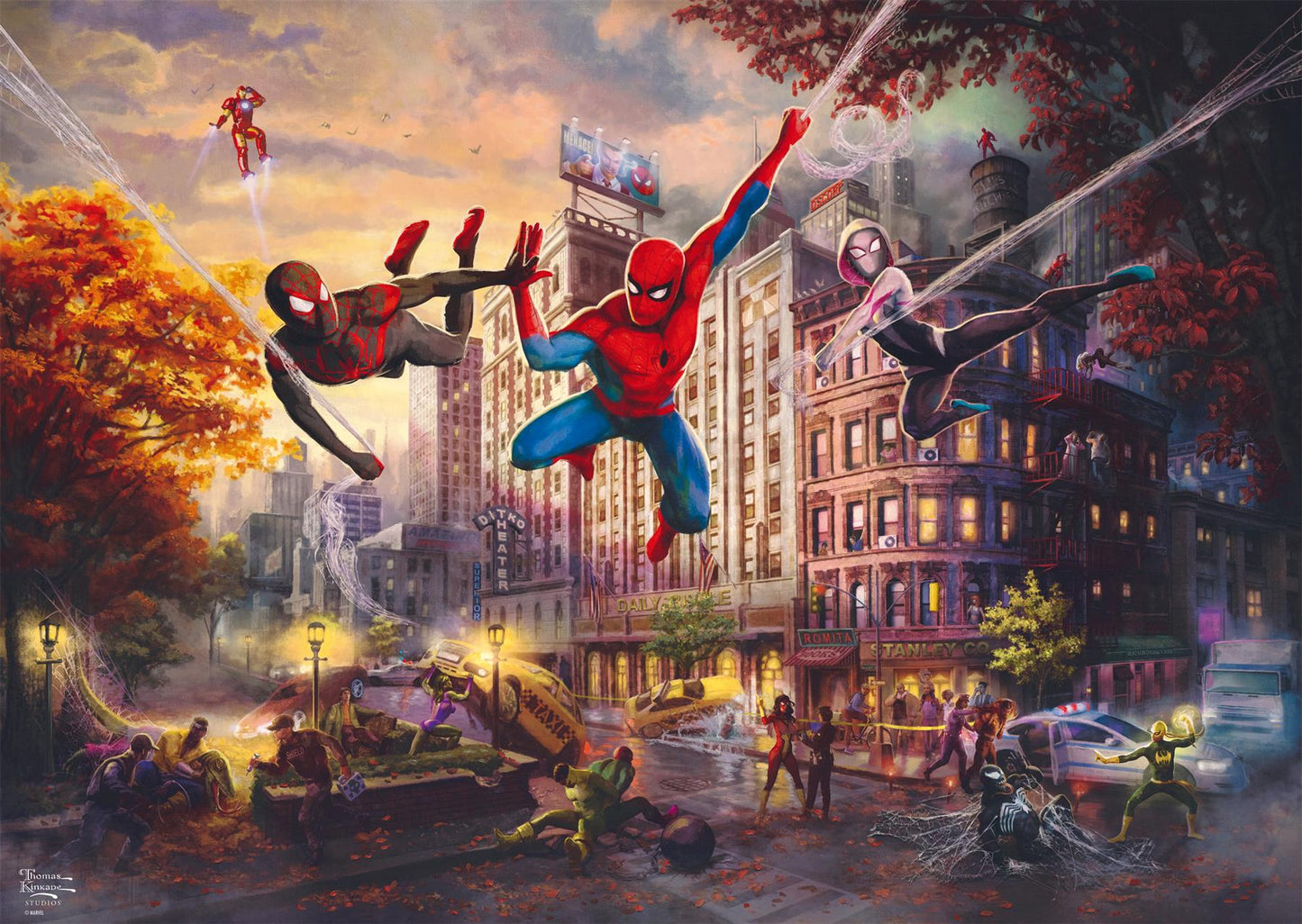 Thomas Kinkade: Marvel Spider-Man and Friends - The Ultimate Alliance 1000 Piece Jigsaw Puzzle