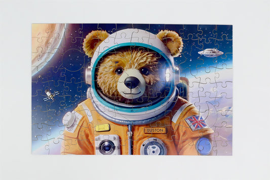 Teddy In Space 100 Piece Wooden Jigsaw Puzzle