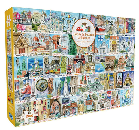 Sights & Sounds of Europe 1000 Piece Jigsaw Puzzle